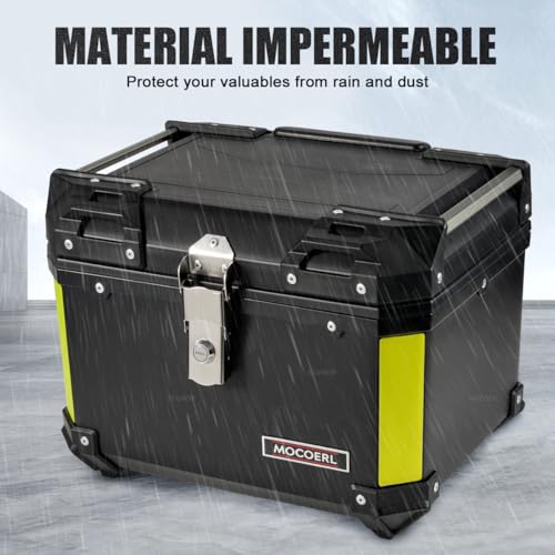 MOCOERL Caixa traseira de motocicleta 45L 65L - porta-malas universal para scooter - caixa de capace