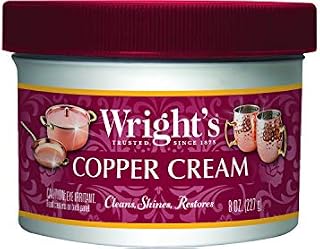 Wright's Copper and Brass Cream Cleaner - 8 Ounce - Gently Cleans