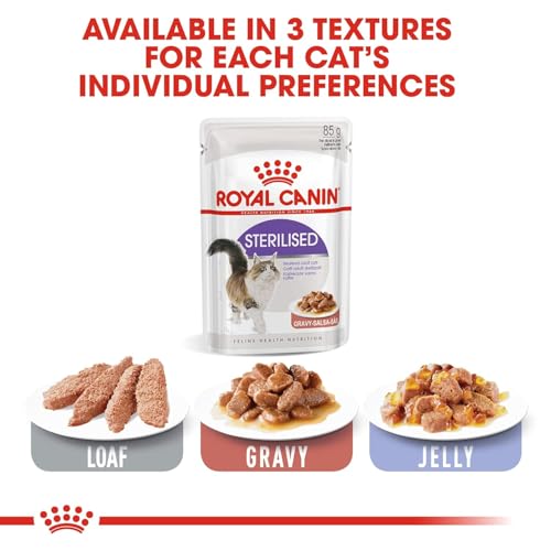 Image of Royal Canin Sterilized Wet Cat Food, Pack of 24 Pieces, Supports Weight Management & Urinary System, Known to be Instinctively Preferred