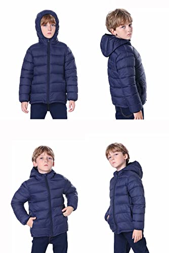 Image of Hooded Puffer Jackets for Boys and Girls - Lightweight and Packable - Autumn and Winter Coat, Warm and Comfy