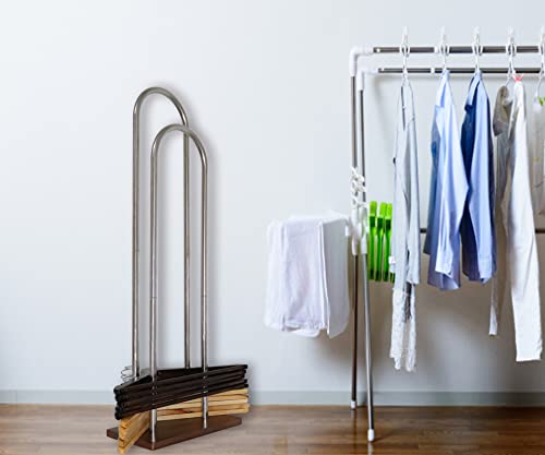 VCREATC Hanger Stacker, Wood & Stainless Steel Hanger Storage Rack, Large (32.7" H), Closet & Laundry Room Organizer by VCREATC - Image 5