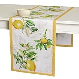 - - Maison d\'Hermine Runner da tavolo in 100% cotone, lunghezza 150 cm, per casa, cucina, sala da pranzo, feste, matrimoni, Primavera Estate (Limoncello, 50 cm x 150 cm)