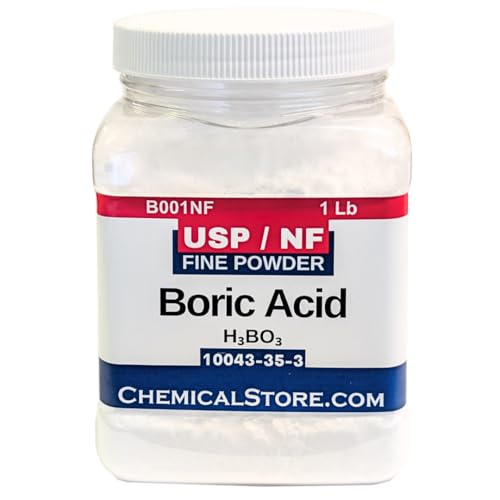 CHEMICALSTORE.COM - Boric Acid Powder USP-NF– High Purity >99.9% for Chemistry Labs, Research & Industrial Use