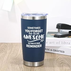 NOWWISH Birthday Gifts for Men, Inspirational Tumbler, Inspirational Gifts for Men Dad Father Husband Boyfriend Best Friend - Navy Blue 20oz NOWWISH Birthday Gifts for Men Inspirational Tumbler Inspirational Gifts for Men Dad Father Husband Boyfriend Best Friend Navy Blue 20oz
