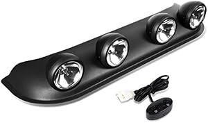 DNA MOTORING FL-ZTL-249-CH Universal Chrome Lens Roof Mounted Fog Light+Switch