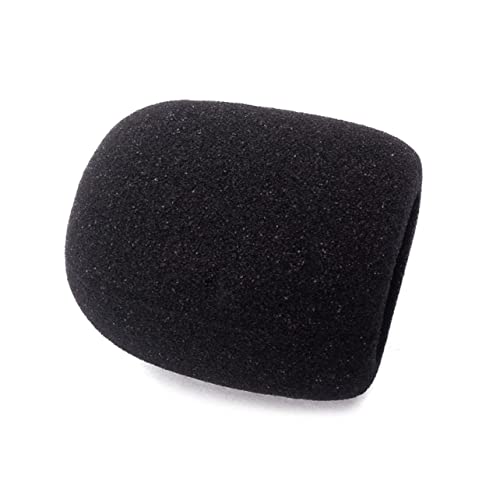 LOLIPPYY Microphone Windscreen Noir Bonnet Mousse Micro Professionnel Épais Pare-vent Mic Shield Pour Micros Portables Protection Anti-pop Pour Enregistrement Et Chant
