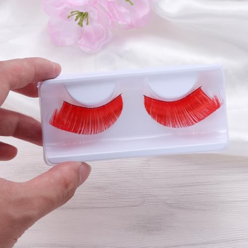 FRCOLOR Artificial Eyelashes, Coloured Eyelashes, Thick, Lashes, Artificial Long False, Party - Image 3