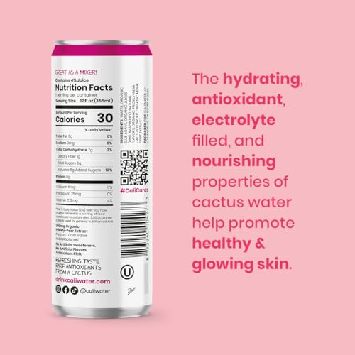 image for Caliwater Organic Wild Prickly Pear Nopal Cactus Water with Rare Antio