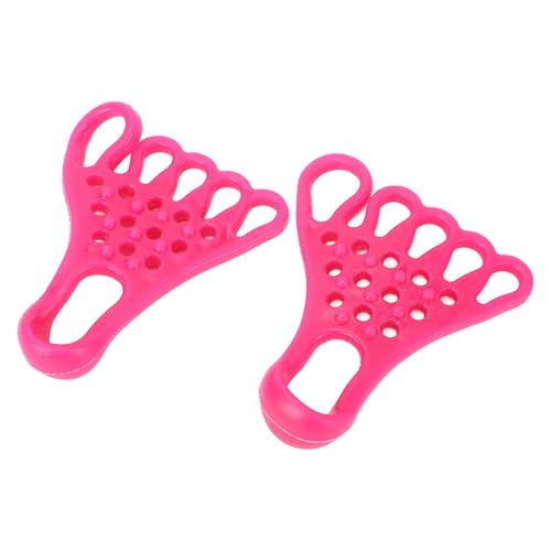 Separador y Estirador de Dedos para los Pies, Dispositivo Elástico de Relajación Muscular en TPR, Multifuncional, para Reducir el Dolor y Corregir el Valgo, Ideal para Fitness (Rojo Rosa) miniatura 2