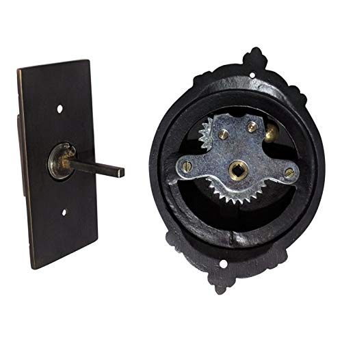 Adonai Hardware Belshazzar Brass Manual Old Fashion Door Bell Or Twist Door Bell Or Hand-Turn Door Bell (Black Powder Coated) #TOP1