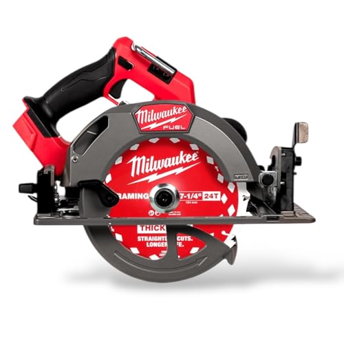 Milwaukee M18FCS66G30 18V FUEL 184mm brushless circular saw skin in red and black