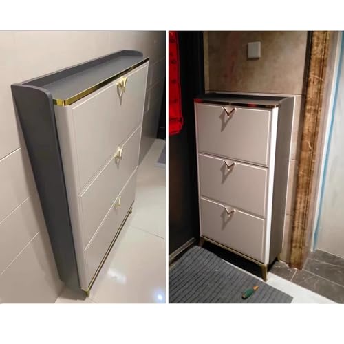 Zapatero para 19-30 pares con puertas abatibles que elimina el polvo en dormitorios 8