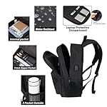 KEOFID Travel backpack for Men and Women, Anti Theft Laptop Backpack with USB Charging Port for Work, Large Bag for College, BLACK BOOK BAG FOR BOYS, GILRS Backpack,Water Resistent(Black) - Image 3