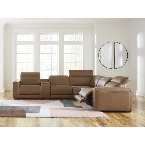 Signature Design by Ashley 6-Piece Leather Power Reclining Sectional Sofa