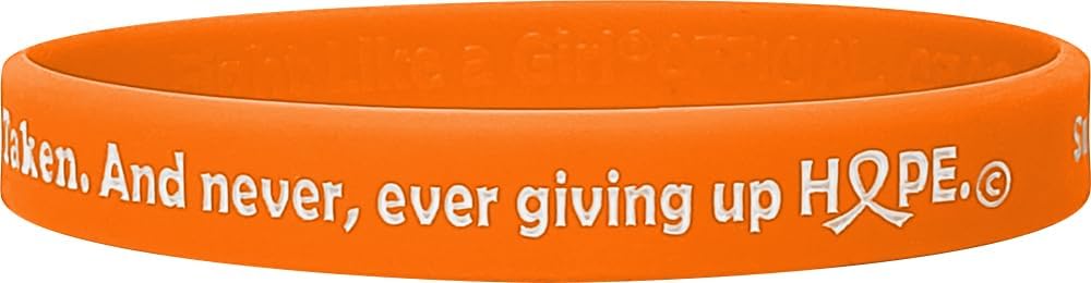 Fight Like a Girl Supporting the Fighters, Admiring the Survivors, Honoring the Taken Silicone Wristband (10 Pack) - Image 5