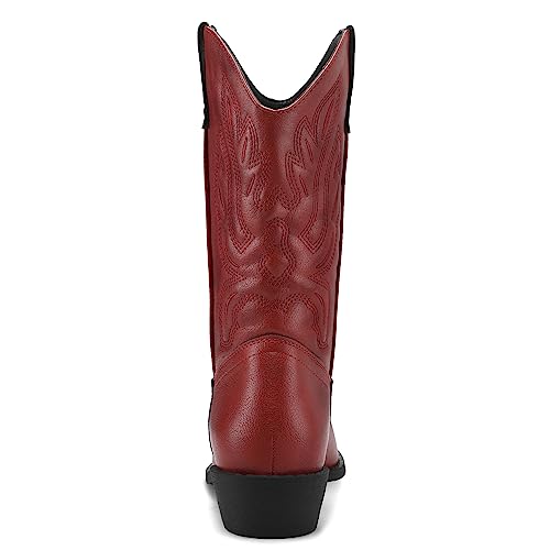 Image of mysoft Cowboy Boots For Women - Western Cowgirl Boots Mid Calf Chunky Heel Booties Pointed Toe Country Shoes