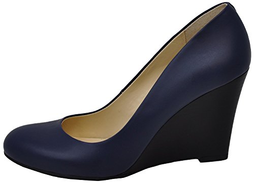 Jessica Simpson Women's Cash Slip On Wedge, Navy Baby, 11 M US