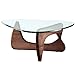 EMODERN FURNITURE eMod - Noguchi Triangle Coffee Table Glass Top (Walnut)