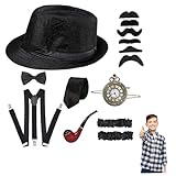 Élégant et amusant: idéal pour les fêtes d'habillage, les jeux scolaires ou les événements de costumes, cet ensemble permet aux enfants de canaliser leur gangster intérieur et de profiter des heures de jeu de rôle créatives, parfait pour promouvoir l'imagination.
