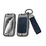 Zinc Alloy Car Key Case Cover Protection Fob Compatible for Rolls Royce Phantom Wraith Badge Edition Remote Shell Auto Accessories Keychain(Gun Blue)