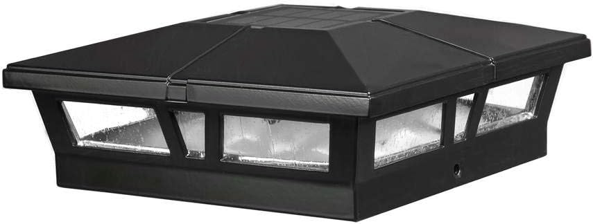 Get Special Price 6 x 6 Aluminum Cambridge Solar Post Cap in Black