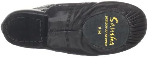 Sansha unisex-adult Moderno Leather Slip On Jazz Shoe,Black,19 M US Women's/15 M US Men's | Image 3