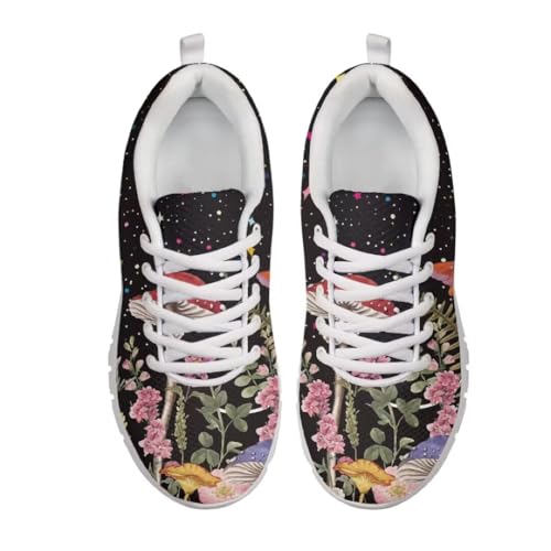 Women Running Shoes Non Slip Comfortable White Sole Lace Up Lightweight Sneaker2