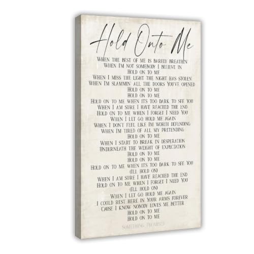 SWDXA Hold Onto Me Song Lyrics on Reclaimed Wood Frame-worship_1 Wall Art P