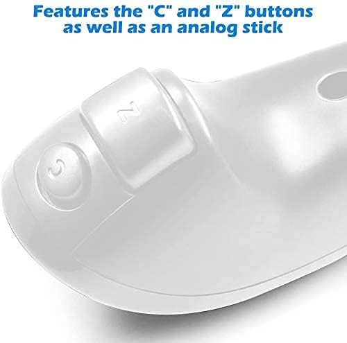 2 Pack White Nunchuck Controller for Nintendo Wii Video Game,Replacement Nunchuck Remote, Gamepad Controller