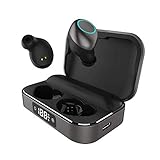 Diseño ergonómico: los auriculares están diseñados ergonómicamente para que pueda disfrutar músicas muy cómodamente. Se pegan perfectamente al contorno de sus oídos y canales auditivos, por lo que no se caerán incluso en entrenamiento intenso o está corriendo. Nivel de impermeabilidad de IPX7 asegura que los auriculares no se dañen por la lluvia o el sudor, incluso puede correr en la lluvia sin preocupación de los auriculares.