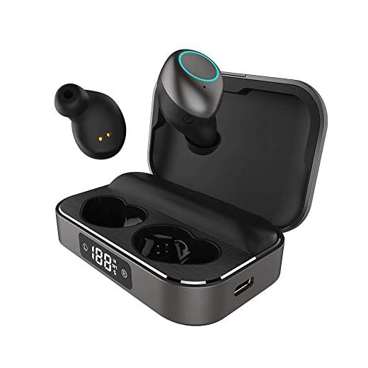 Holiper X6 trådlösa hörlurar Bluetooth 5.0 med högkvalitativt ljud och lång batteritid, 3D-stereo, brusreducerande hörlurar in ear, pekstyrning, vattentät, svart
