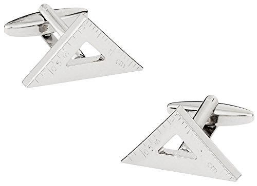 Cuff-Daddy Engineer Architect Measuring Ruler Triangle Cufflinks with Presentation Box by Cuff-Daddy - Used condition - US$12.97