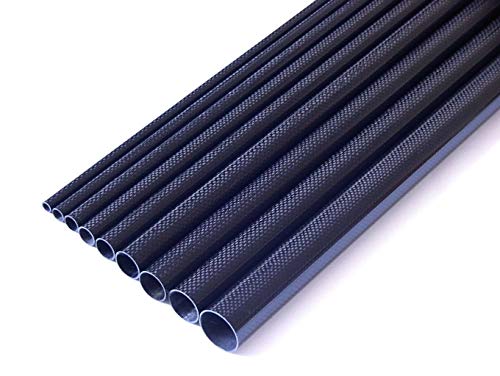 1x OD 25mm x ID 23mm x 1000mm (1 M) 3k Carbon Fiber Tube (Roll Wrapped) UK Stock~