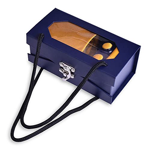 Juego de corbata, pañuelo y gemelos en seda para hombre miniatura 3