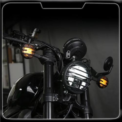 Grille de protection phare 450CLC avec cache clignotant moto avant