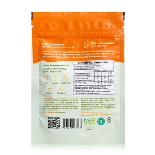 Obby Matcha Mate Citrus - 60g (30 porções)