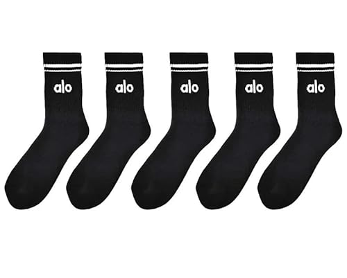 QIJIAYU 5 Pares de Damas Bordado sin Deslizamiento Cuatro Temporadas Deportes al Aire Libre de Ocio