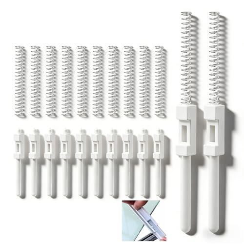 12 PCS Slide Spring Bolt Compatible with Eze Breeze Vertical 4 Track Windows Sliders, Secure Locking Window Bolt, Windows Door Sliding Bolt Gate Latch Replacement Parts