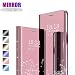 Produktbild ANWEN Für Samsung Galaxy A51 Hülle,[Ständer] Luxury Spiegel Schutzhülle Clear View Mirror Case Protective Flip Für Samsung Galaxy A51-Rotgold