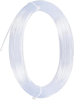 BENECREAT 10.9 Yard Plastic Boning Roll, 2.5mm PP Corset Strips Round White Webbing Boning for Lingerie Bra Sewing Accessories, Bridal Wedding Dress DIY Supplies