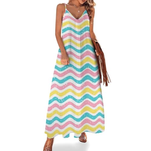 Robe longue femme été sans manches fluide style bohème et robe maxi plage