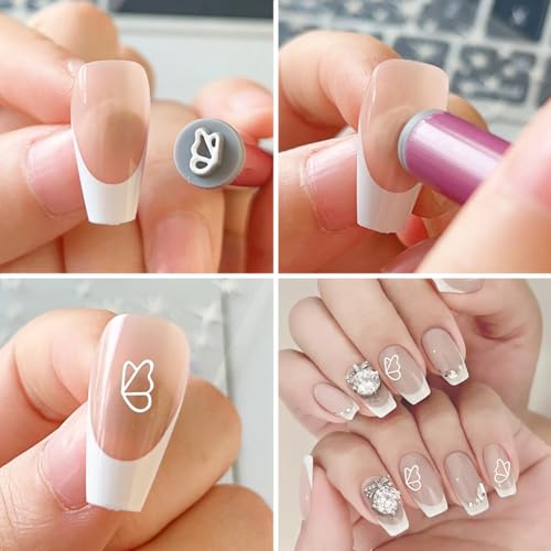WOKOTO 15Pcs Nail Art Stamp Pen Set Flower Butterfly Rose Nail Stamper Pen Nail Art Transfer Pen Design Tools Nail Stamping Pens Kit Nail Art Tool With Different Patterns Nail Art Tools For Women