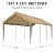 Carport Canopy 10'x20' Replacement Cover, Waterproof & UV Protected Garage Top Tarp Shelter Cover with Ball Bungee Cords, Car Cover Tent (Frame is not Included)