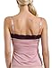 Intimo Women's Microfiber Camisole with Contrast Lace, Pink