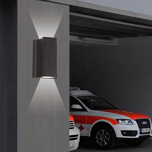 14W LED Outdoor/Indoor External Wall Sconces Up/Down Light Waterproof Fixture Door Gate Step Stair Surface Mount Lamp Black Pure White