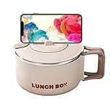 Taza de cocina ramen - tazón de sopa con tapa de 1200 ml, comidas en do