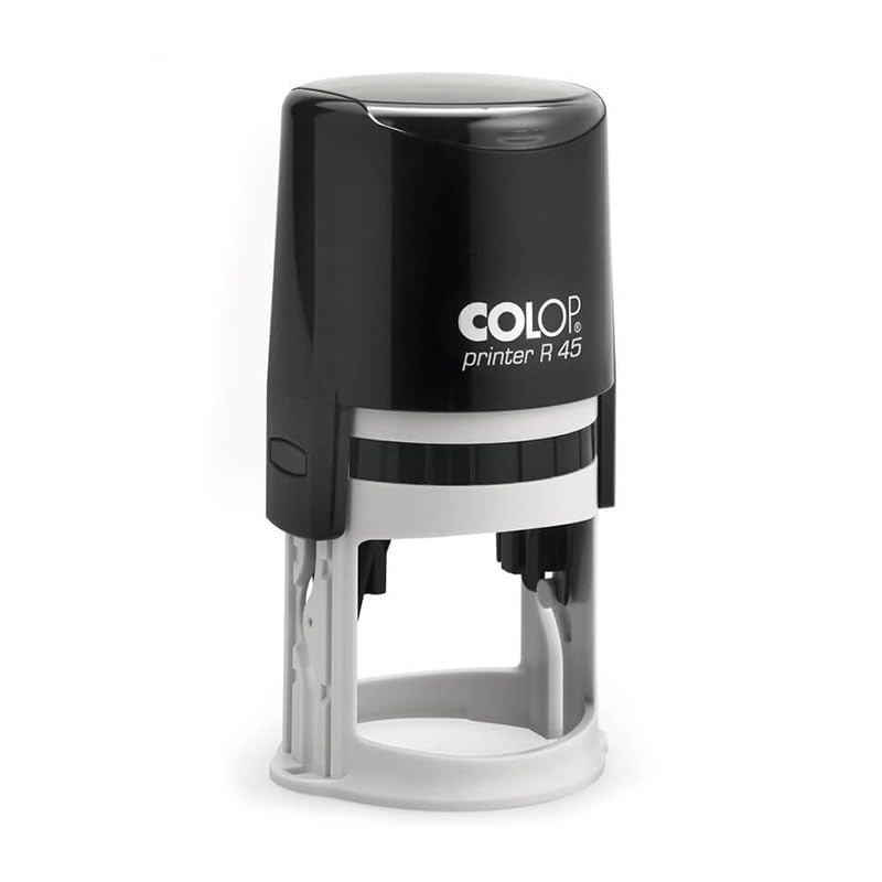 Stempel Colop Printer R 45 | mit individueller Textplatte/Logo | Ø 45 mm - 9 Zeilen rund