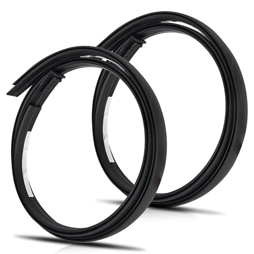Shtuomoland Pair Roof Molding Drip Weatherstrip Car Side Trim Seal Strip Fit for Toyota Tundra 4 Full Doors Crew Cab 2007-2020 Replace 75552-0C060 75551-0C060 755520C060 755510C060(Not Fit Double Cab)