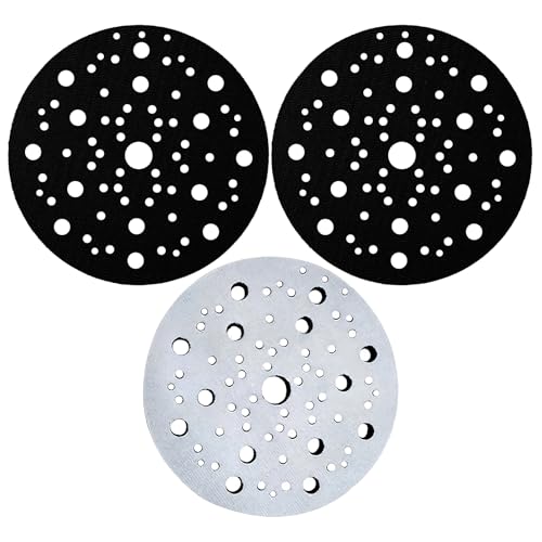 VBK Schutzauflage 6 Zoll 70-Loch, 3 Stück Schleiftellerschoner für Elektronikschutz und Verpackung, Kompatibel für Ersatzteile und Bauteile, Schutzpolster für Exzenterschleifer
