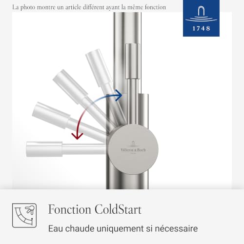 Robinet douchette Villeroy & Boch UMBRELLA FLEX inox brossé - vue 7